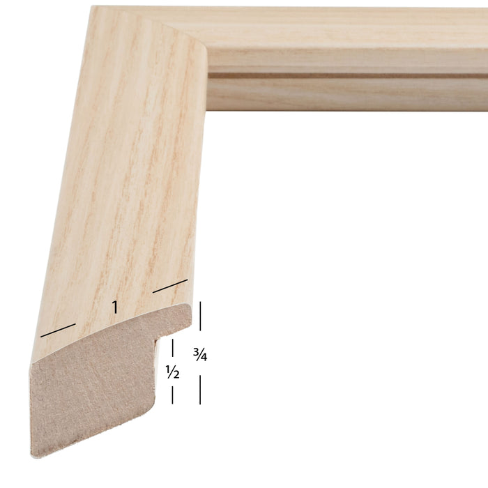 Contemporary 1", Matted Natural Picture Frame