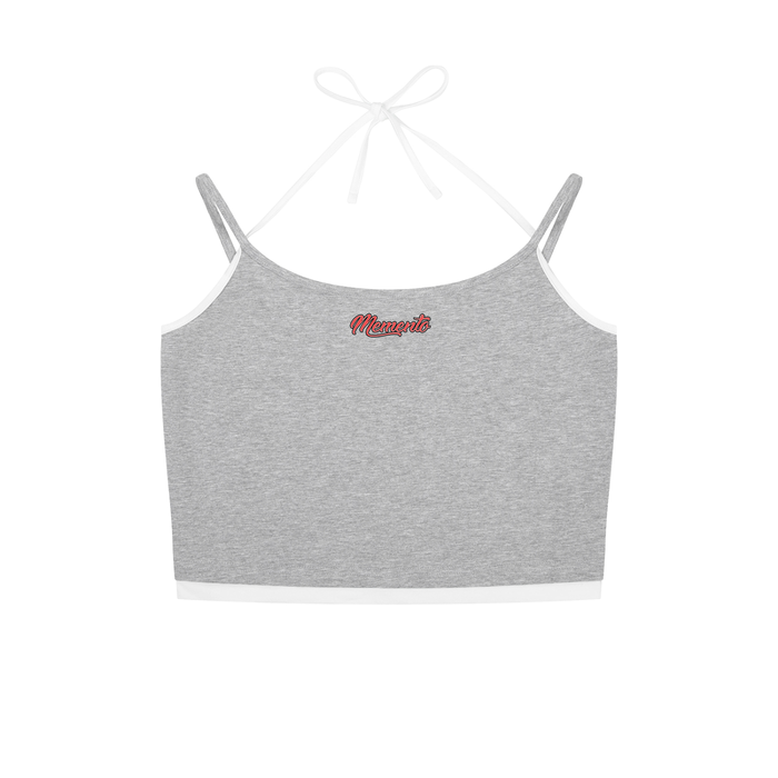 Contrast Binding Halter Tank Top - Memento Mori Clothing