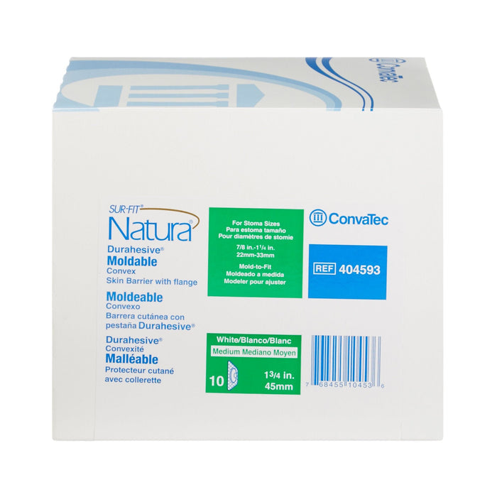 ConvaTec Sur-Fit Natura Durahesive Two-Piece Skin Barrier, Convex, Moldable, 45 mm Flange