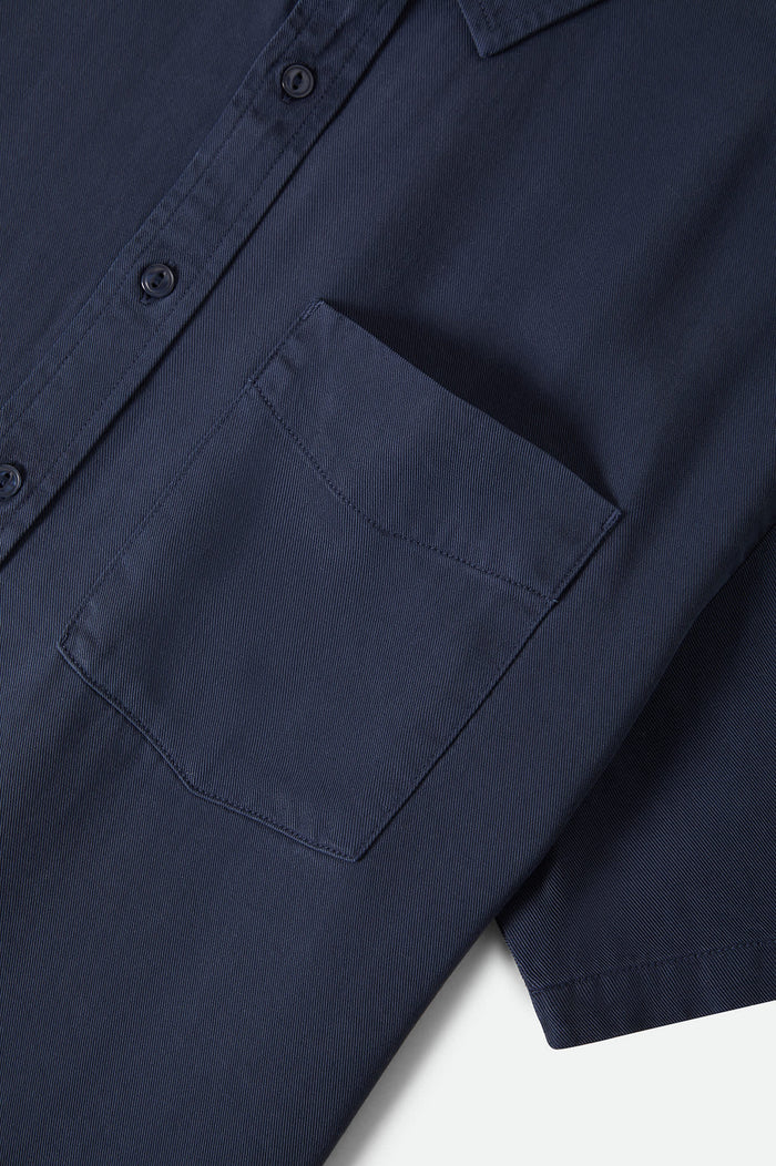 Men's Cooling Comfort Short Sleeve Shirt in the color Midnight Navy - Additional Laydown image