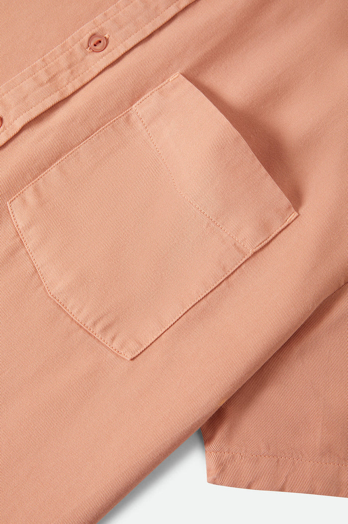 Men's Cooling Comfort Short Sleeve Shirt in the color Silver Pink - Additional Laydown image