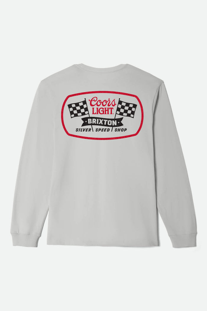 Coors Light Pit Stop L/S Standard T-Shirt - Silver