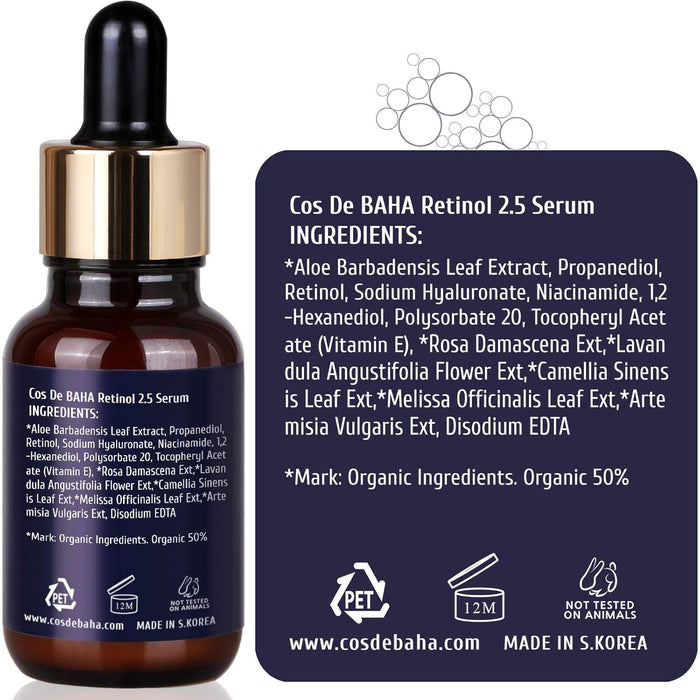 Cos de Baha RS Retinol 2.5 Serum 30Ml