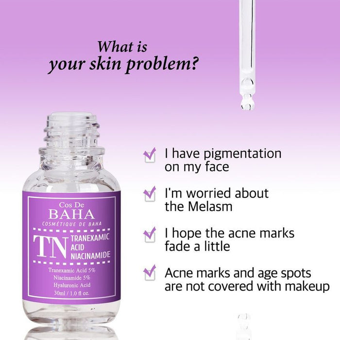 Cos De Baha TN Tranexamic Acid + Niacinamide Serum 30Ml