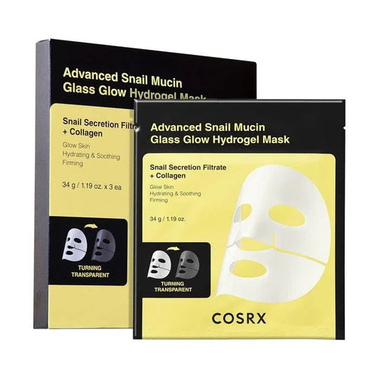 [COSRX] Advanced Snail Mucin Glass Glow Hydrogel Mask 34g*3EA