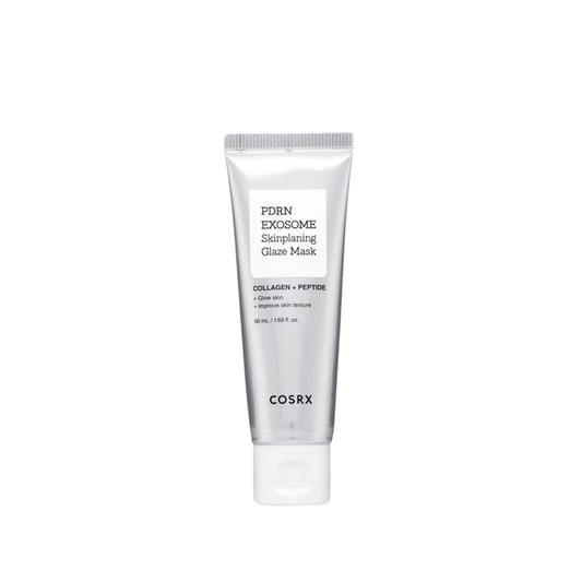 COSRX PDRN Exosome Skinplaning Glaze Mask is a resurfacing glaze mask designed to smooth skin texture and boost radiance. Formulated with PDRN, Exosomes, Niacinamide, and gentle PHA, it helps refine uneven skin while hydrating and soothing with Centella Asiatica and Hyaluronic Acid. Skin looks smoother, brighter, and refreshed after use.