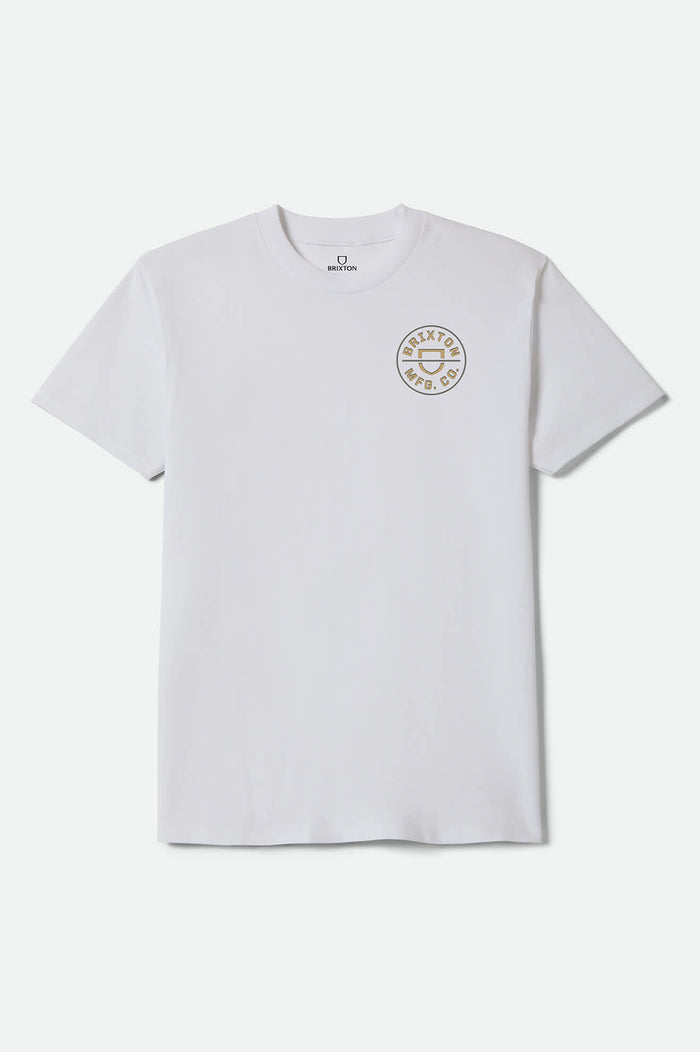 Men's Crest II Standard T-Shirt in the color White/Sage/Copper - Front Product View