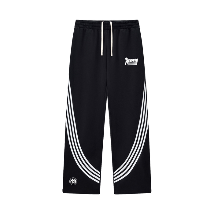 Curved Stripe Straight Sweatpants - Memento Mori Clothing