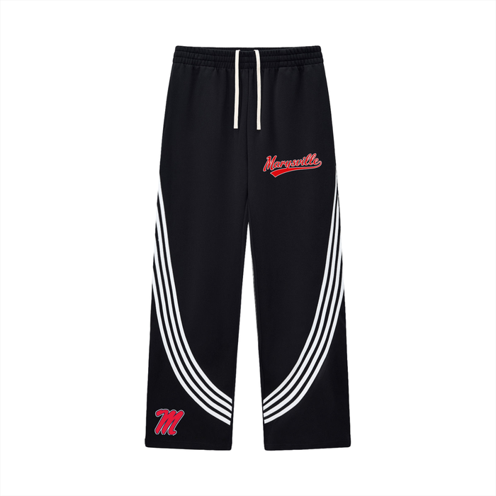 Curved Stripe Straight Sweatpants