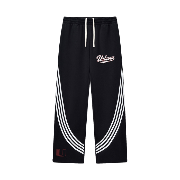 Curved Stripe Straight Sweatpants