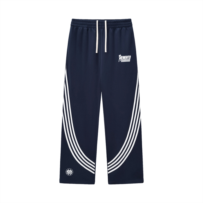 Curved Stripe Straight Sweatpants - Memento Mori Clothing