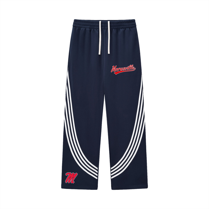 Curved Stripe Straight Sweatpants