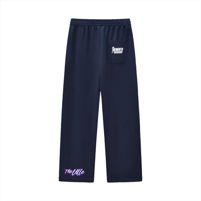 Curved Stripe Straight Sweatpants