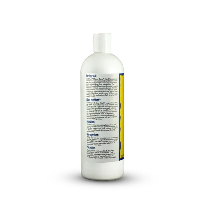 Dog Shampoo Earthbath 2-in-1 Conditioning - Mango Tango 472ml