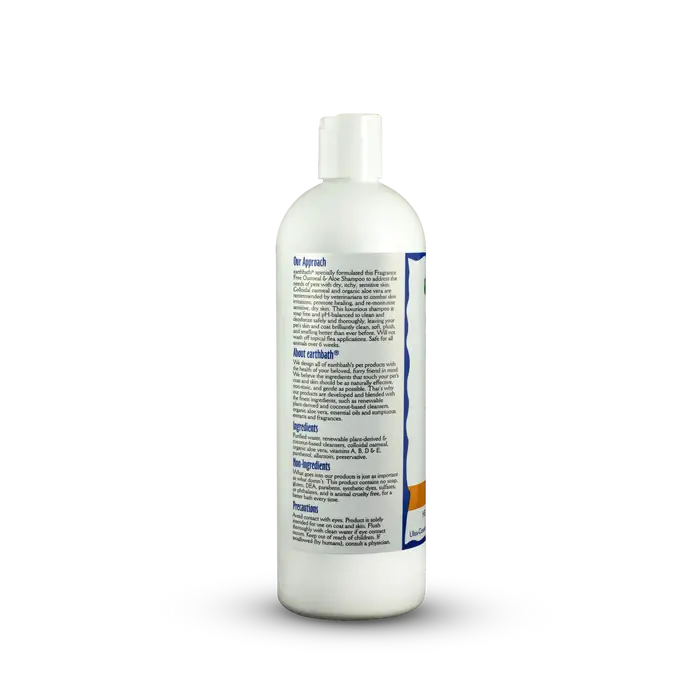 Dog Shampoo Earthbath Itch Relief Fragrance Free Oatmeal & Aloe - 472ml