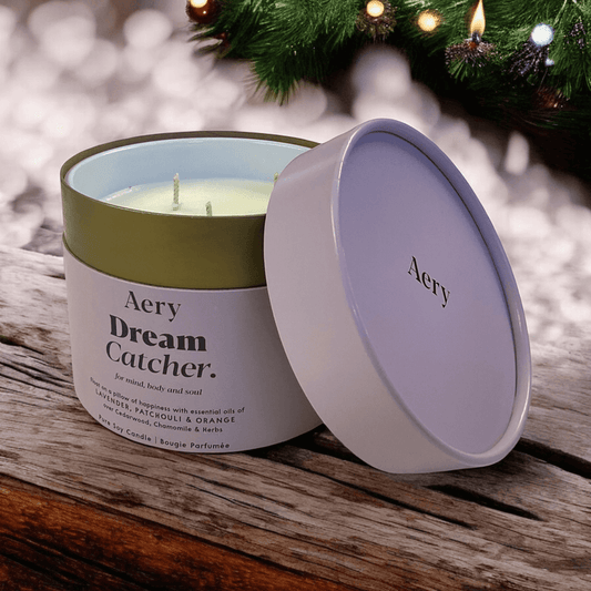 Dream Catcher Triple Wick Candle - Lavender Patchouli and Orange- Aery Living