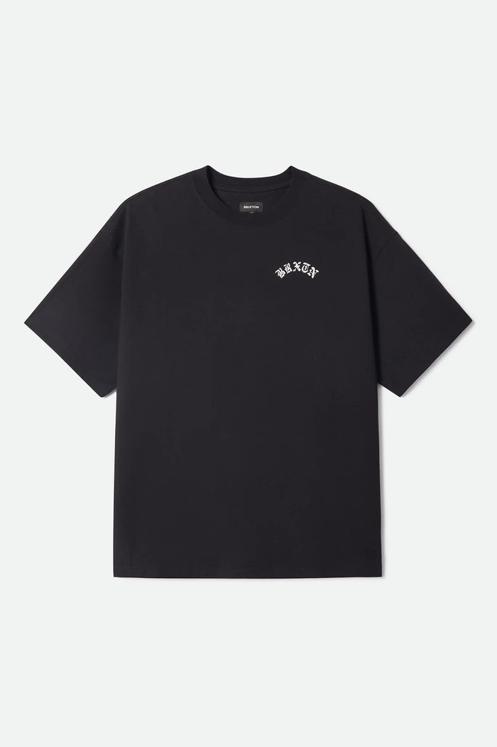 Men's Drive Short Sleeve Oversized T-Shirt in the color Black - Front Product View
