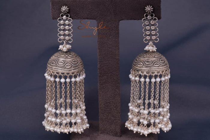 Dulari Freshwater Pearl Waterfall Jhumka front