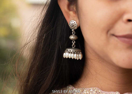 Dulari Textured Layered Jhumka
