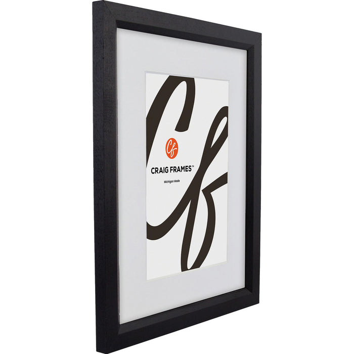Economy .875", Matted Ebony Hardwood Picture Frame - 4 Piece Set