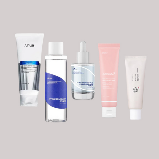 ELIKO GLOW 5 Step Korean Skincare Routine Set for Dry Skin Type is carefully curated to provide deep hydration and nourishment. Each step is designed to address the unique needs of dry skin, leaving it feeling soft, moisturized, and radiant. This set includes a gentle cleanser, hydrating toner, serum, and rich moisturizer, followed by treatments that lock in moisture and soothe the skin. Perfect for anyone looking to improve skin hydration and restore a glowing complexion.