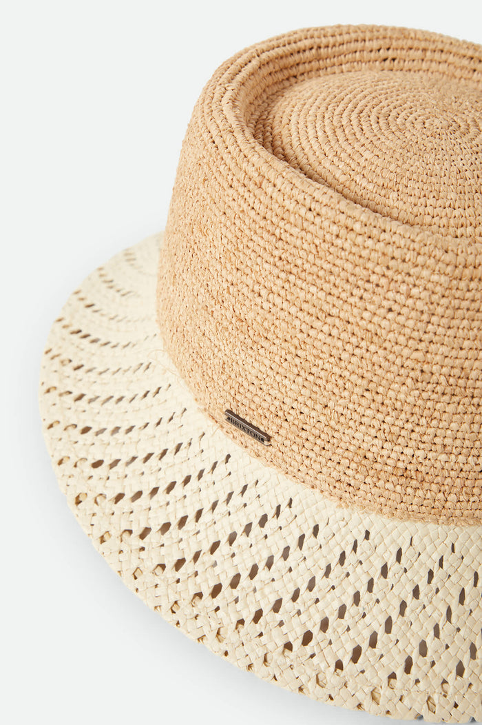Women's Ellee Festival Straw Bucket Hat in the color Natural/Natural - Additional Laydown image