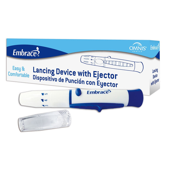 Embrace Lancing Device with Ejector - APX02AB0122-Box - LL Medico