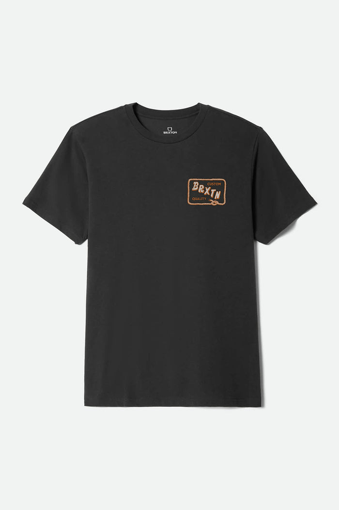 Men's Emery Short Sleeve Standard T-Shirt in the color Black - Front Product View