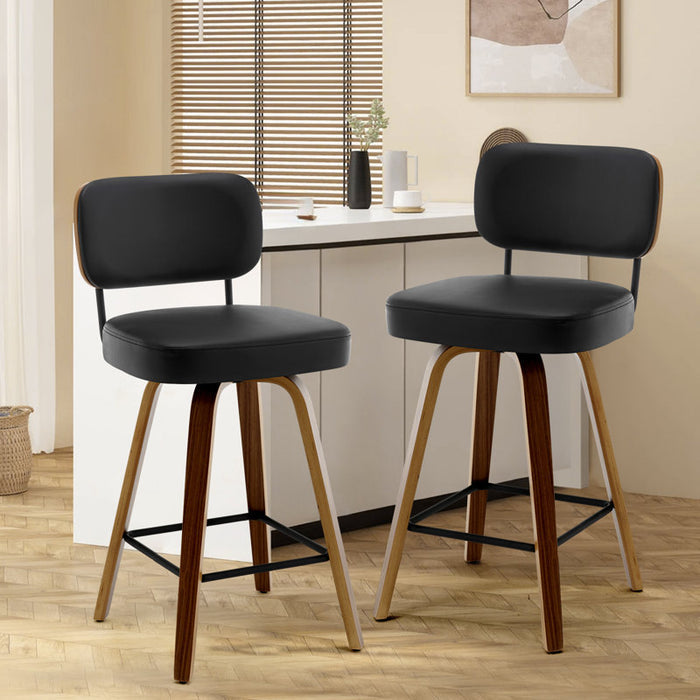 Ensemble de 2 tabourets pivotants de comptoir et de bar (hauteur d'assise de 29 pouces)
