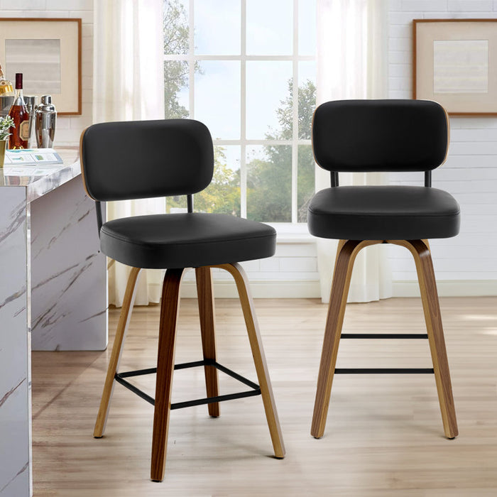 Ensemble de 2 tabourets pivotants de comptoir et de bar (hauteur d'assise de 29 pouces)