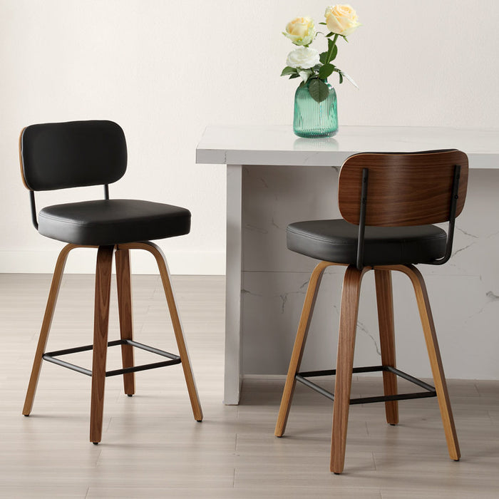 Ensemble de 2 tabourets pivotants de comptoir et de bar (hauteur d'assise de 29 pouces)