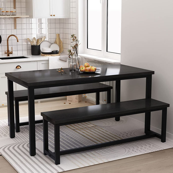 Ensemble de salle à manger Kaihlani pour 4 personnes (table de 119 cm de long) Noir