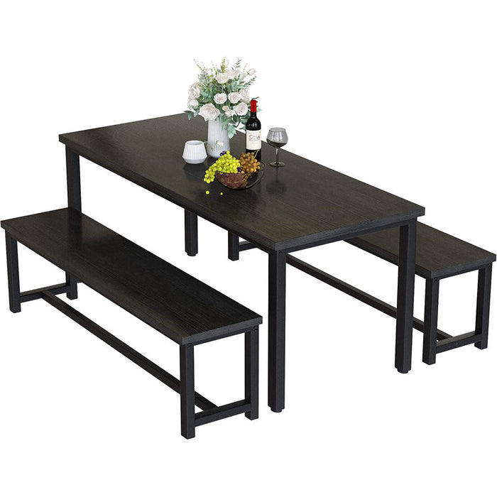 Ensemble de salle à manger Kaihlani pour 4 personnes (table de 119 cm de long) Noir