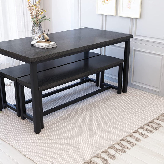 Ensemble de salle à manger Kaihlani pour 4 personnes (table de 119 cm de long) Noir