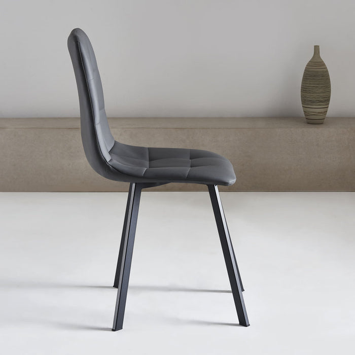 Ensemble de salle à manger rond Zakirah 35,4'' (gris + noir)