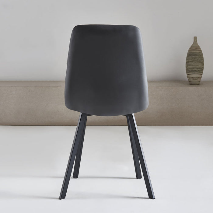 Ensemble de salle à manger rond Zakirah 35,4'' (gris + noir)