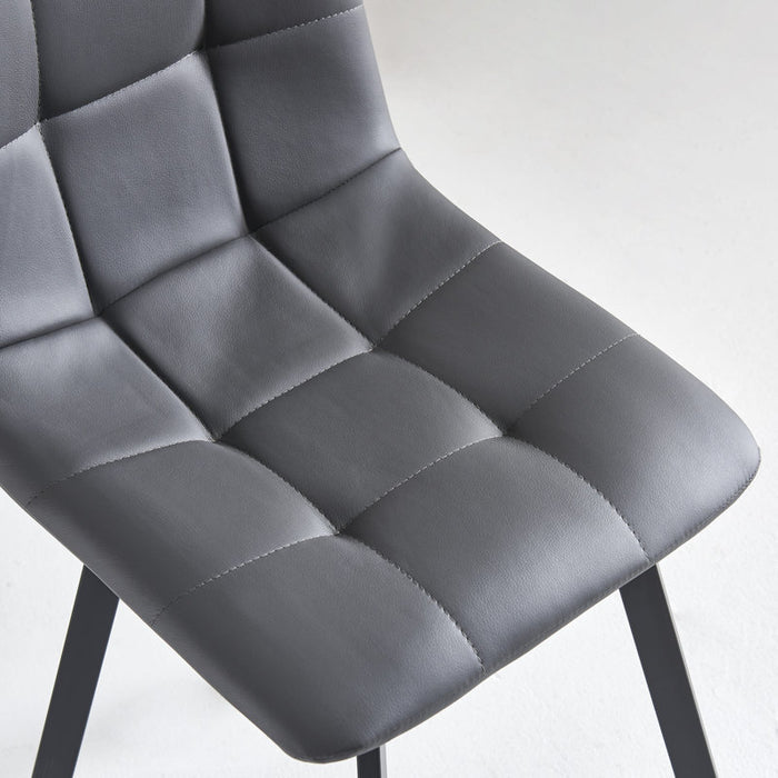 Ensemble de salle à manger rond Zakirah 35,4'' (gris + noir)