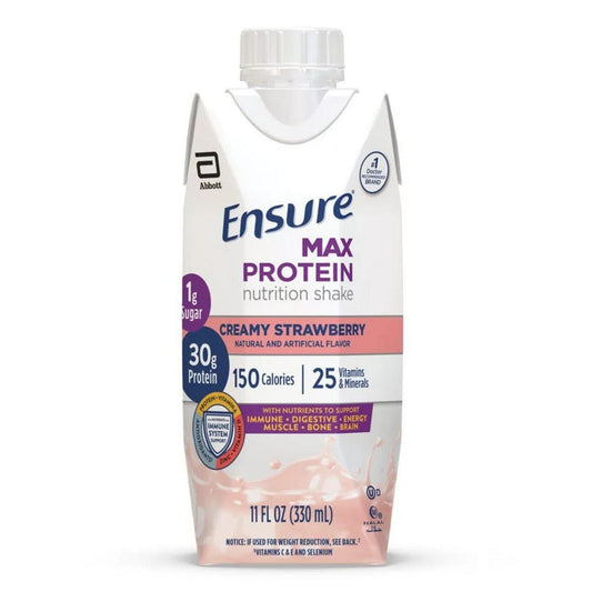 Ensure Max Protein Nutrition Shake, Creamy Strawberry, 11 oz - 68169-Single - LL Medico