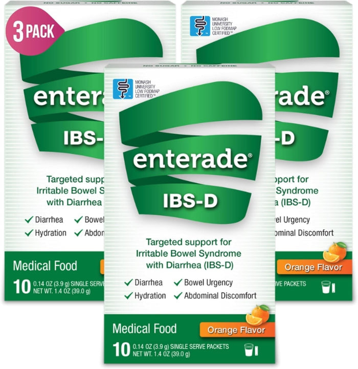 enterade IBS-D Powder Packet, Orange, 0.14 oz - 40850052516015-Box - LL Medico