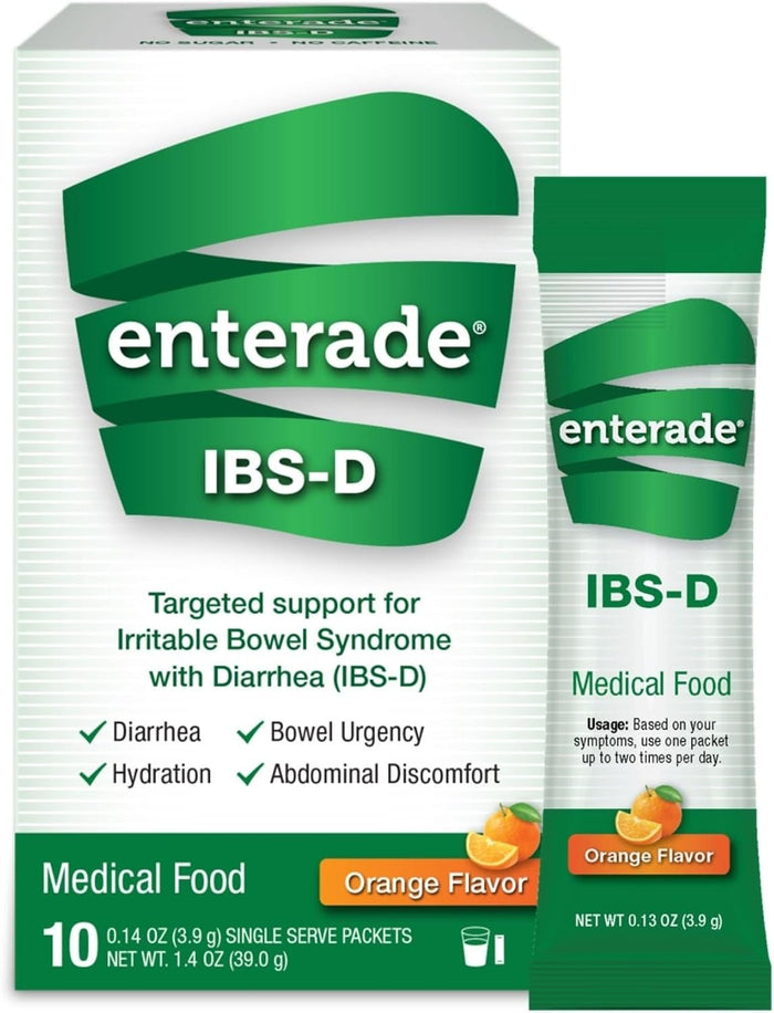 enterade IBS-D Powder Packet, Orange, 0.14 oz - 40850052516015-Box - LL Medico
