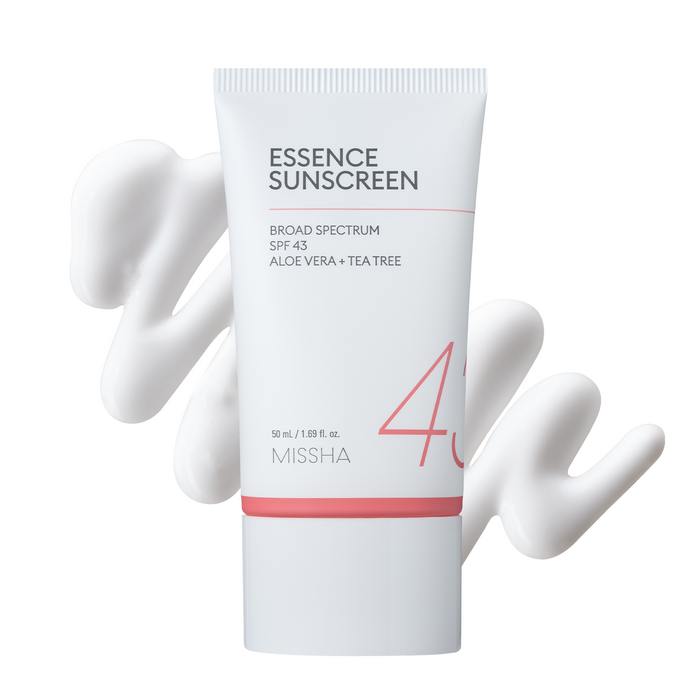 Tube of Missha Essence Sunscreen with a white background