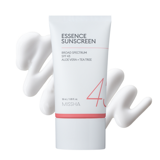Tube of Missha Essence Sunscreen with a white background