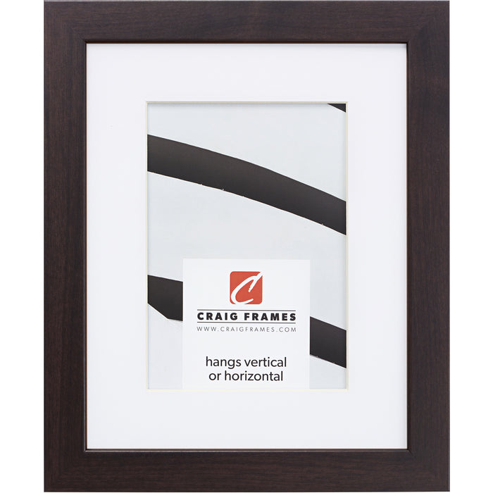 Essentials 1", Modern Brazilian Walnut Matted Picture Frame