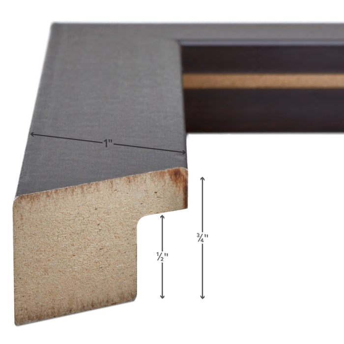Essentials 1", Modern Brazilian Walnut Matted Picture Frame