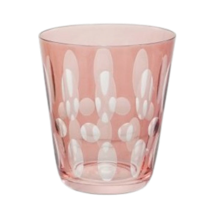 The CREATIVE COOP ETCHED GLASS WITH DESIGN, VARIOUS COLORS features six artisan pastel glasses, each with a unique etched pattern—ideal for those who love distinctive colored glassware.