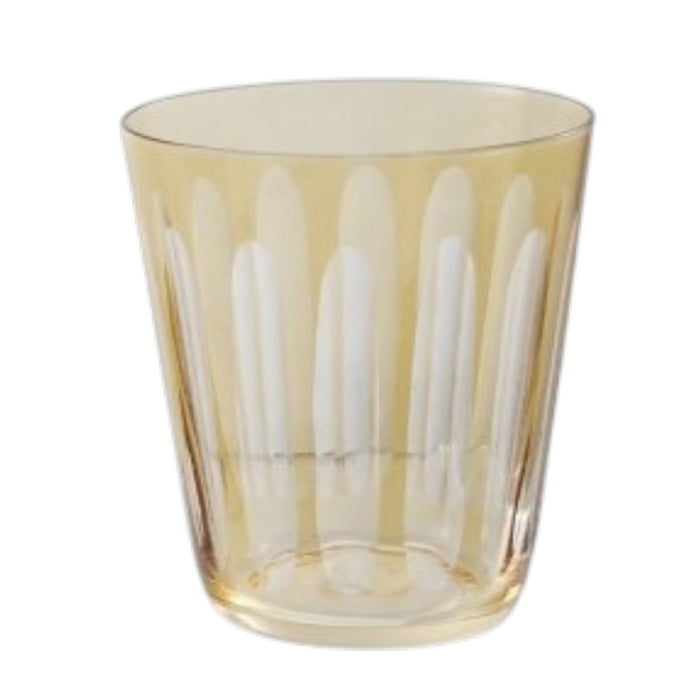 The CREATIVE COOP ETCHED GLASS WITH DESIGN, VARIOUS COLORS features six artisan pastel glasses, each with a unique etched pattern—ideal for those who love distinctive colored glassware.