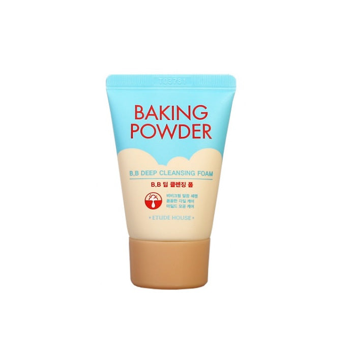 ETUDE HOUSE Baking Powder BB Deep Cleansing Foam is a powerful cleanser designed to thoroughly remove BB cream and impurities from the skin. Enriched with baking powder and rice bran, it exfoliates dead skin cells and cleanses pores deeply, leaving the skin feeling clean and refreshed. The formula also includes glycerin to maintain hydration and prevent dryness. Ideal for those who use heavy makeup and are looking for an effective deep-cleansing solution. Suitable for all skin types.