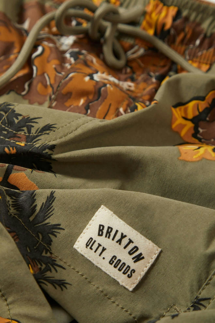 Men's Everyday Stretch Hybrid Short 7" in the color Olive Surplus Floral - Additional Laydown image