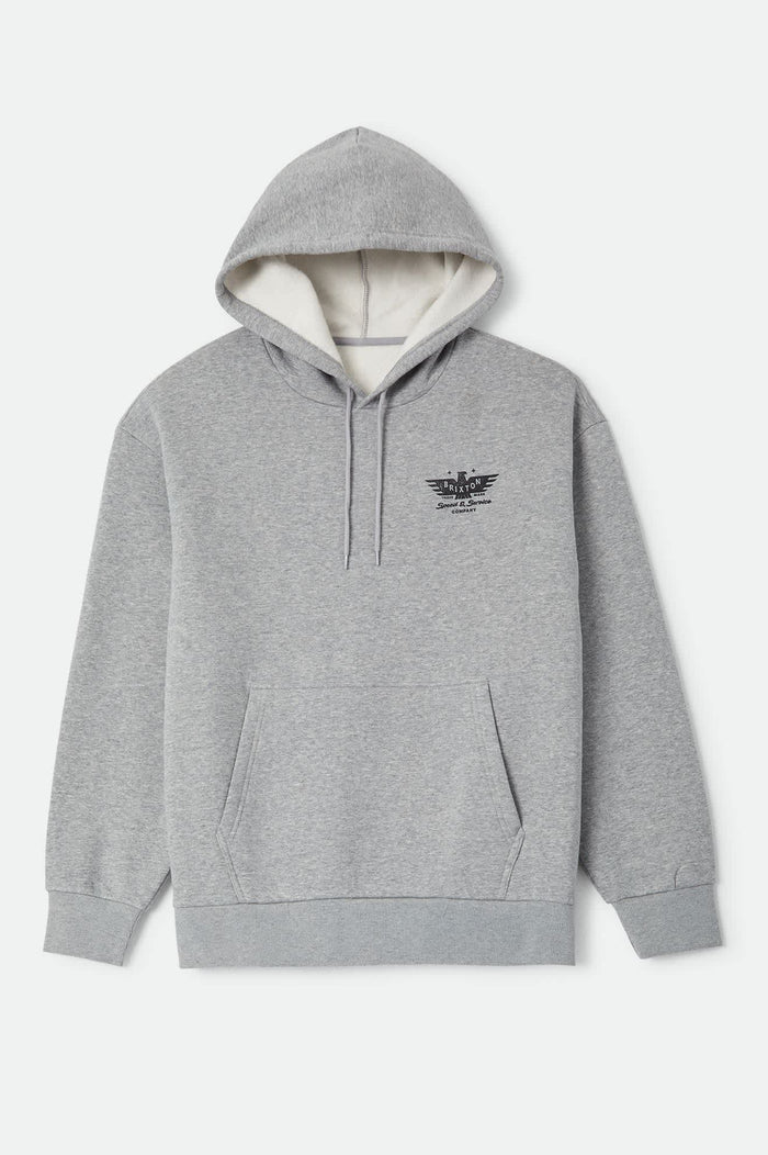 Men's Ewing Hood in the color Heather Grey - Front Product View