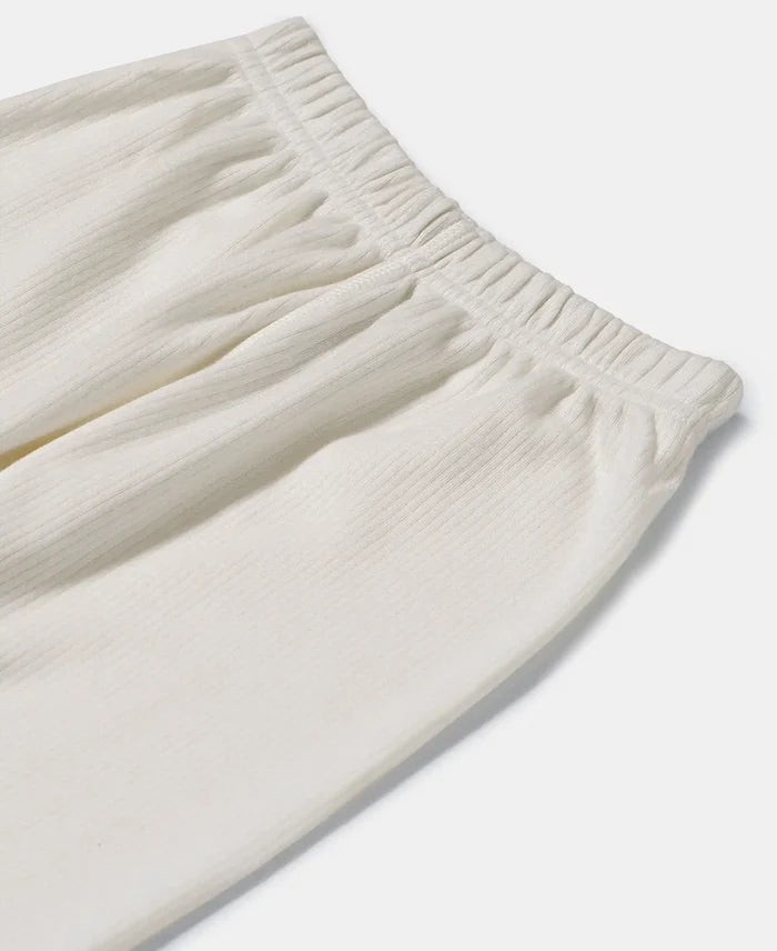 Kid's Super Combed Cotton Rich Thermal Long John with StayWarm Treatment - Off White-3